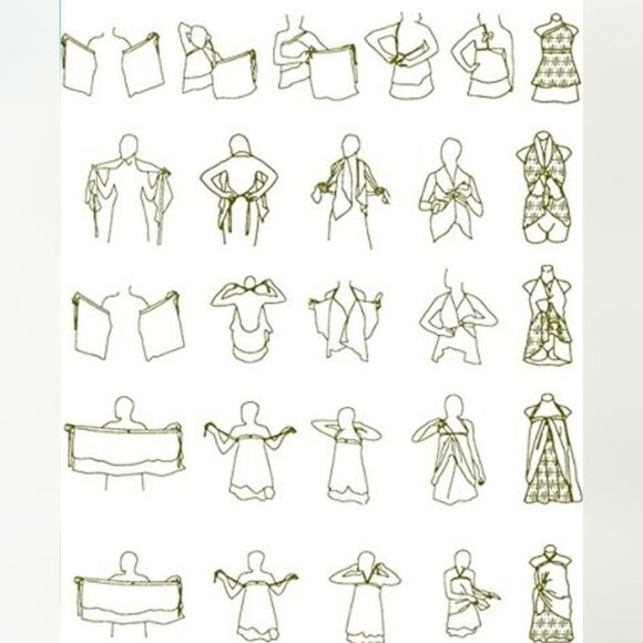 🔸️The Magic Wrap Red Print Reversible Convertible Dress/Skirt Small - Picture 10 of 12